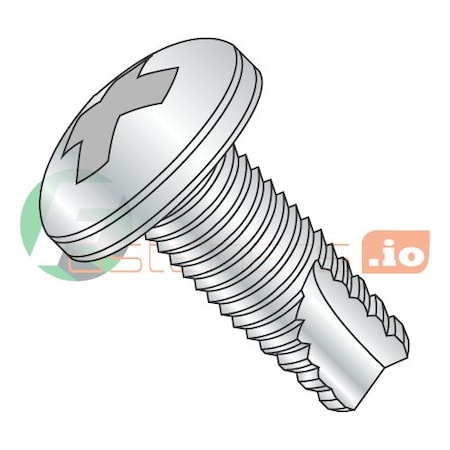 Newport Fasteners Thread Cutting Screw, #3-48 x 1/4 in, Zinc Plated Steel Pan Head Phillips Drive, 10000 PK 826143
